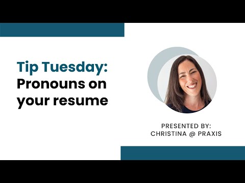 Pronouns on your resume