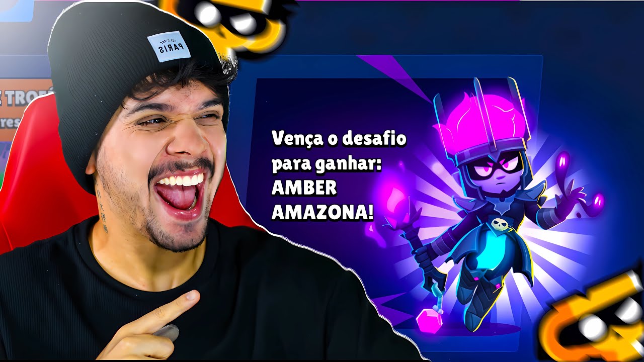 NOVO DESAFIO de SKIN GRÁTIS da AMBER 😎😱 BRAWL STARS