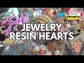Junk Jewelry Resin Hearts