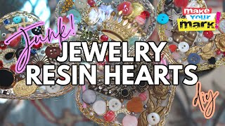 Junk Jewelry Resin Hearts