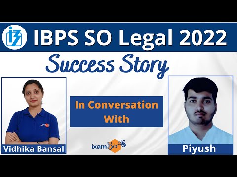 Success Story |  IBPS SO Legal 2022 | Selected Candidate Piyush