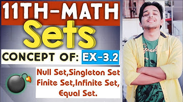 Sets|Ex1.2 Class 11Math        Types of Sets|Chapter 1Complete Ncert Solution