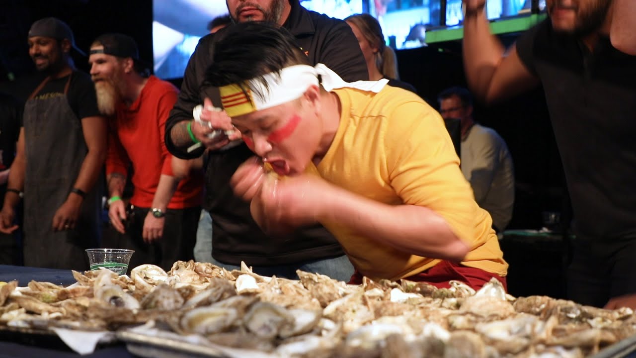 7th Annual High West Oyster Eating Competition video clip YouTube