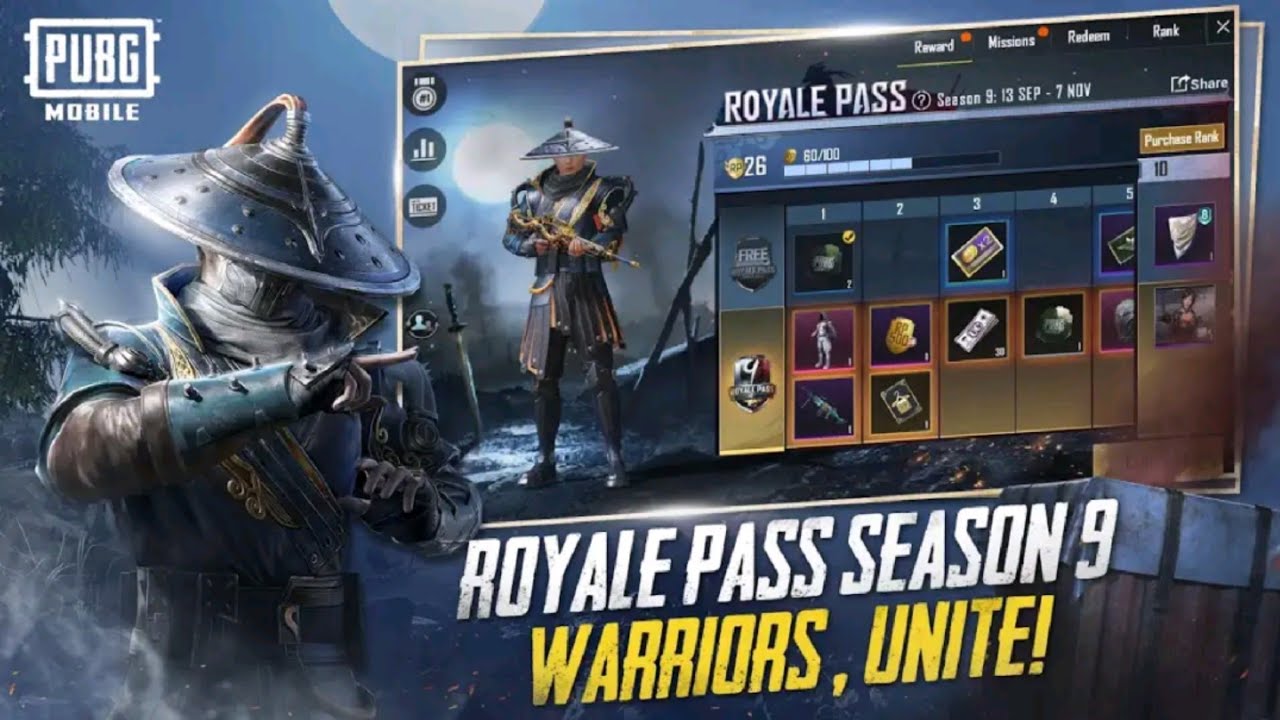 SEASON 9 ROYAL PASS : 1 TO 100 REWARDS , OFFICIAL TRAILER ( PUBG MOBILE )