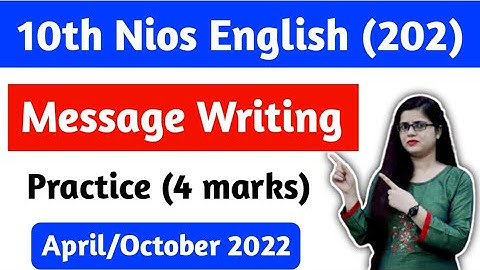 10th Nios Message Writing Practice | 10 Nios English Grammar by Tabassum Ma