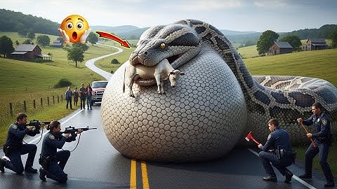 Courageous Rescue Team Fights Giant Python to Save Innocent Cow 🐍