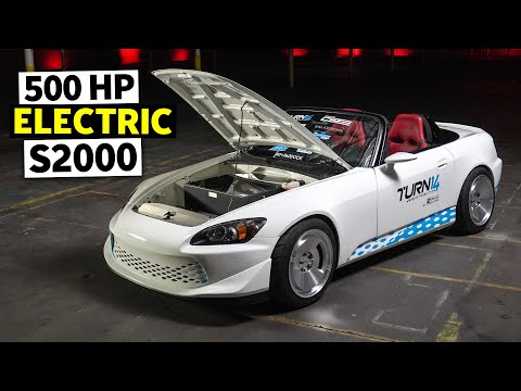 Tesla Converted 500hp Honda S2000 -- All-Electric!