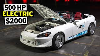 Tesla Converted 500hp Honda S2000 -- All-Electric!