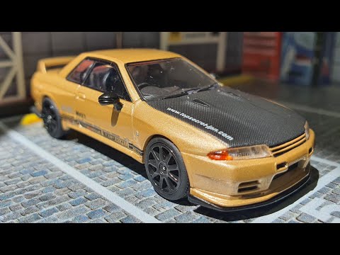 MINI GT Top Secret Nissan Skyline GT-R VR32 Top Secret Gold / No