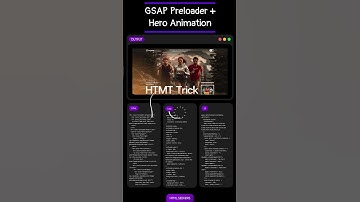 GSAP Preloader + Hero Animation smooth, modern, and fully responsive!