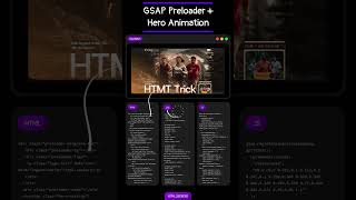 GSAP Preloader + Hero Animation smooth, modern, and fully responsive!