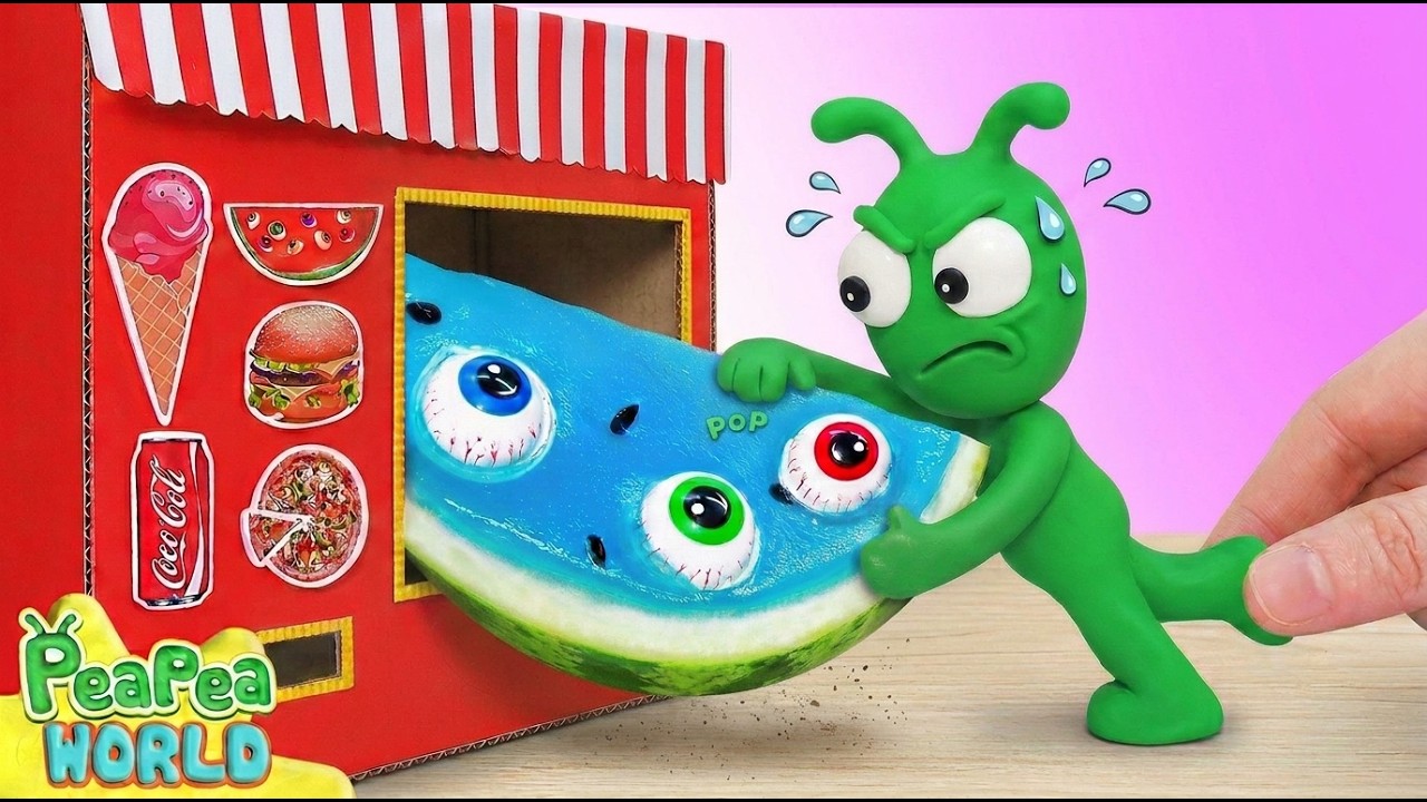 Pea Pea Has Trouble with the Food Vending Machine 🍉 Pea Pea World