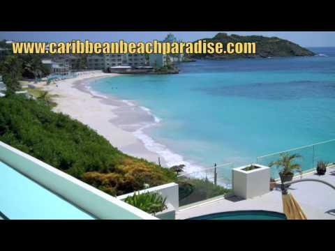 Caribbean Beach Paradise panoramic view of Dawn Be...