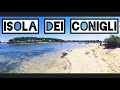 isola dei conigli - porto cesareo -  Salento isola grande  4k