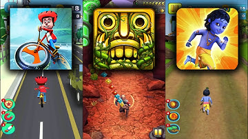 Golmaal Jr Vs Temple Run 2 Blazing Sands Vs Little Krishna - Endless Run Gameplay