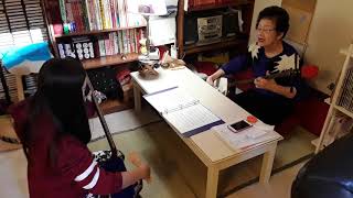 Misaki Has Shamisen Lesson With Sensei Mary Ohno