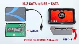 Best M.2 SATA SSD to 2.5" SATA/USB Enclosure – Ideal for ATOMOS NINJA V & Upgrades