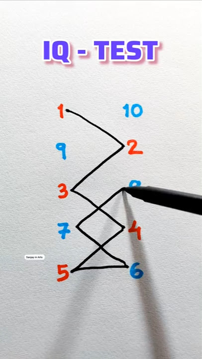 Draw a checkered path with numbers 1..10