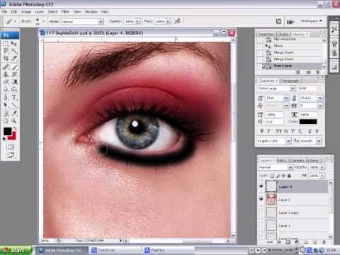 Sophie Dahl - Red and Black Photoshop Make Up