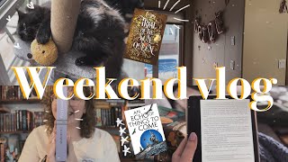 A BUSY WEEKEND, FINISHING AN EPIC FANTASY, AND STARTING A ROMANTASY || a weekend vlog