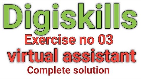 digiskills batch 02 virtual assistant exercise no 03|exercise solution