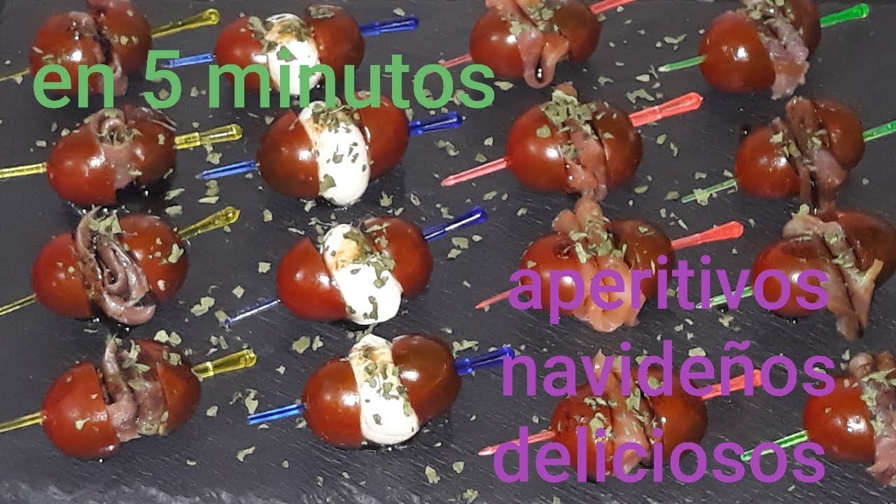 Tienes 5 MINUTOS?APERITIVO con TOMATITOS cherry, FACILÍSIMO
