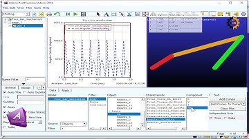 ADAMS tutorials Beginner | 8. Motion/Animation of Four Bar Mechanism with plots and recording