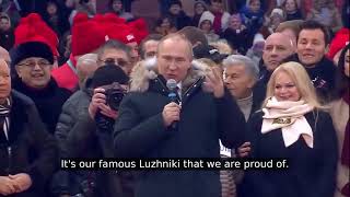 Putin sings Russian National Anthem