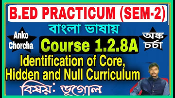 #1.2.8A Geography~Identification of Core, Hidden, null Curriculum, b.ed practicum 4th semester
