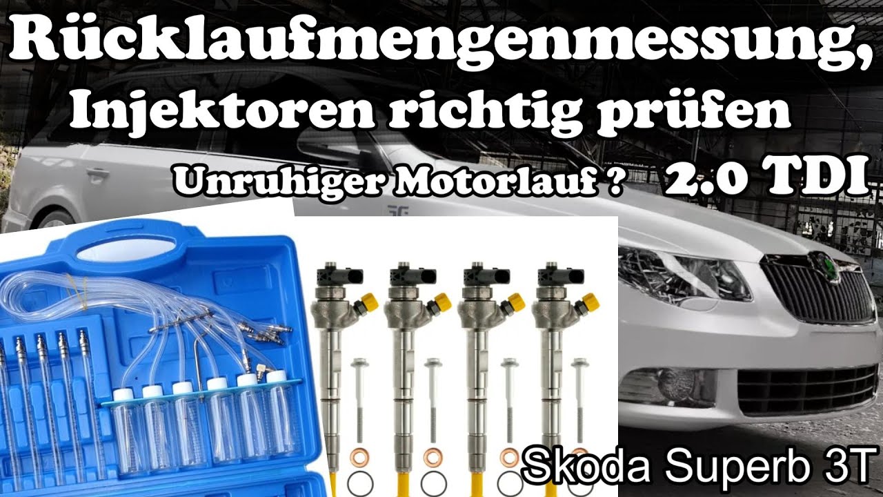 2.0 TDI Rücklaufmengenmessung, Injektoren prüfen (2.0 TDI return flow measurement, check injectors)