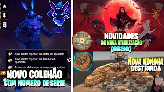 NOVIDADES DA NOVA ATUALIZAÇÃO OB50 FREE FIRE! NOVO COELHÃO DE LEILÃO, NOVO MAPA KONOHA E MUITO MAIS!