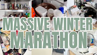 OVER 3 HOURS OF WHOLE HOUSE WINTER CLEANING MOTIVATION | EXTREME CLEAN WITH ME MARATHON 2023