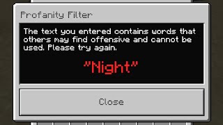 You Cannot Say The Word Night Anymore In Minecraft Its Banned