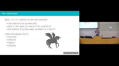 Training School on Computational Materials Modeling Day 3 lecture 1