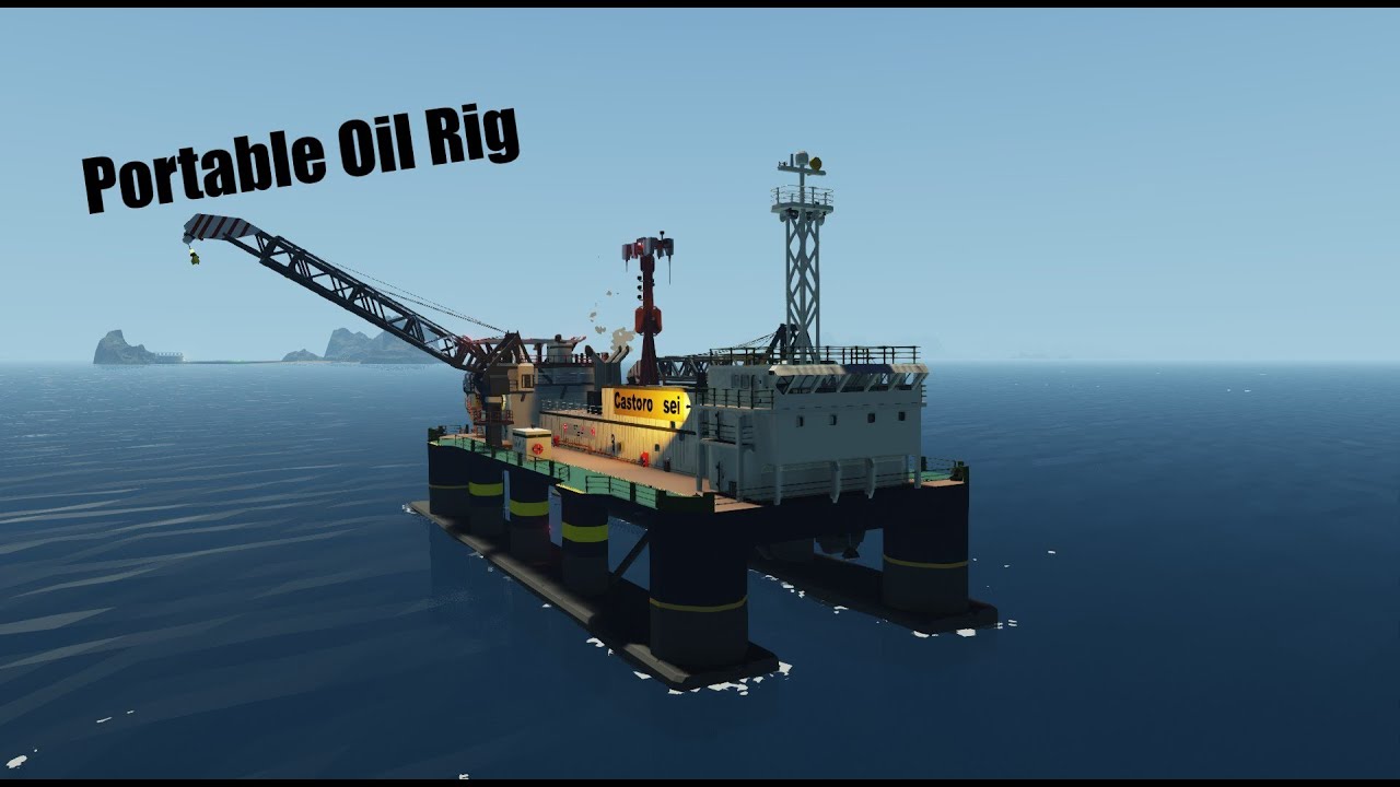 Checking Out A Portable Oil Rig In Stormworks - YouTube