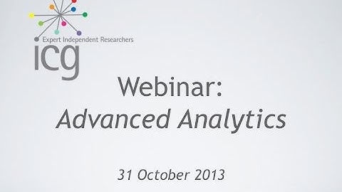 ICG Webinar - Advanced Analytics - Paul Carney, Bonamy Finch