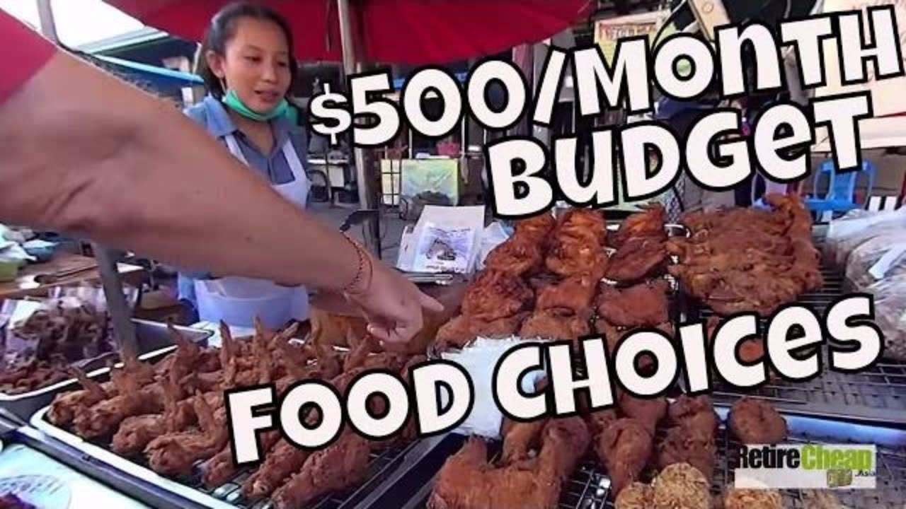 $500 a Month Budget Food Choices - Cha Am - YouTube
