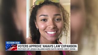 Mother of Aniah Blanchard praises Aniah’s Law expansion, but says there’s more work to do