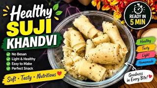 Healthy Suji Khandvi Recipe | Soft & Tasty Khandvi | Easy 5 Minute Snack screenshot 2