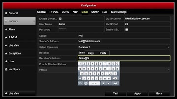 How to configure Hikvision behavior detection triggering email notificationTrim
