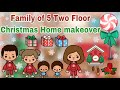 Family of 5 Two Floor Christmas Home Makeover✨Toca Life World