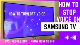 how to turn off voice guide noise on samsung tv pressing any button voice is coming? see this video