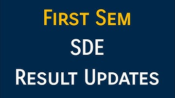 First Sem SDE Result Update | Calicut University