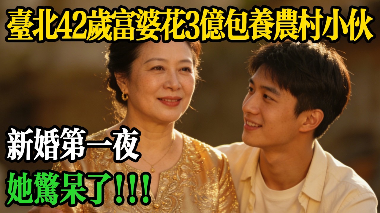 台北42歲富婆花3億包養農村小夥，新婚第一夜，她驚呆了#民間故事 #歲月浮生集