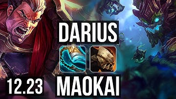 DARIUS vs MAOKAI (TOP) | 8/0/5, 1.2M mastery, Legendary, 400+ games | KR Diamond | 12.23