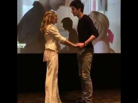 Meg Donnelly and Milo Manheim singing and dancing \