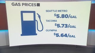 Gas prices remain at record-high levels in Seattle, Washington state