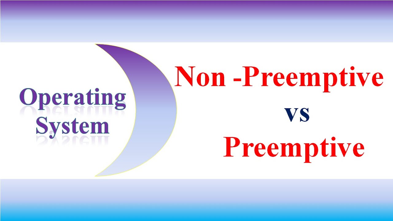 Non Preemptive vs Preemptive Scheduling - YouTube