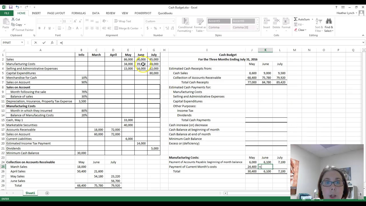 Cash Budget Managerial YouTube