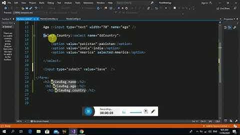 Simple calculator in MVC in hindi urdu| simple Html Drop down | Viewbag concepts | Get and post